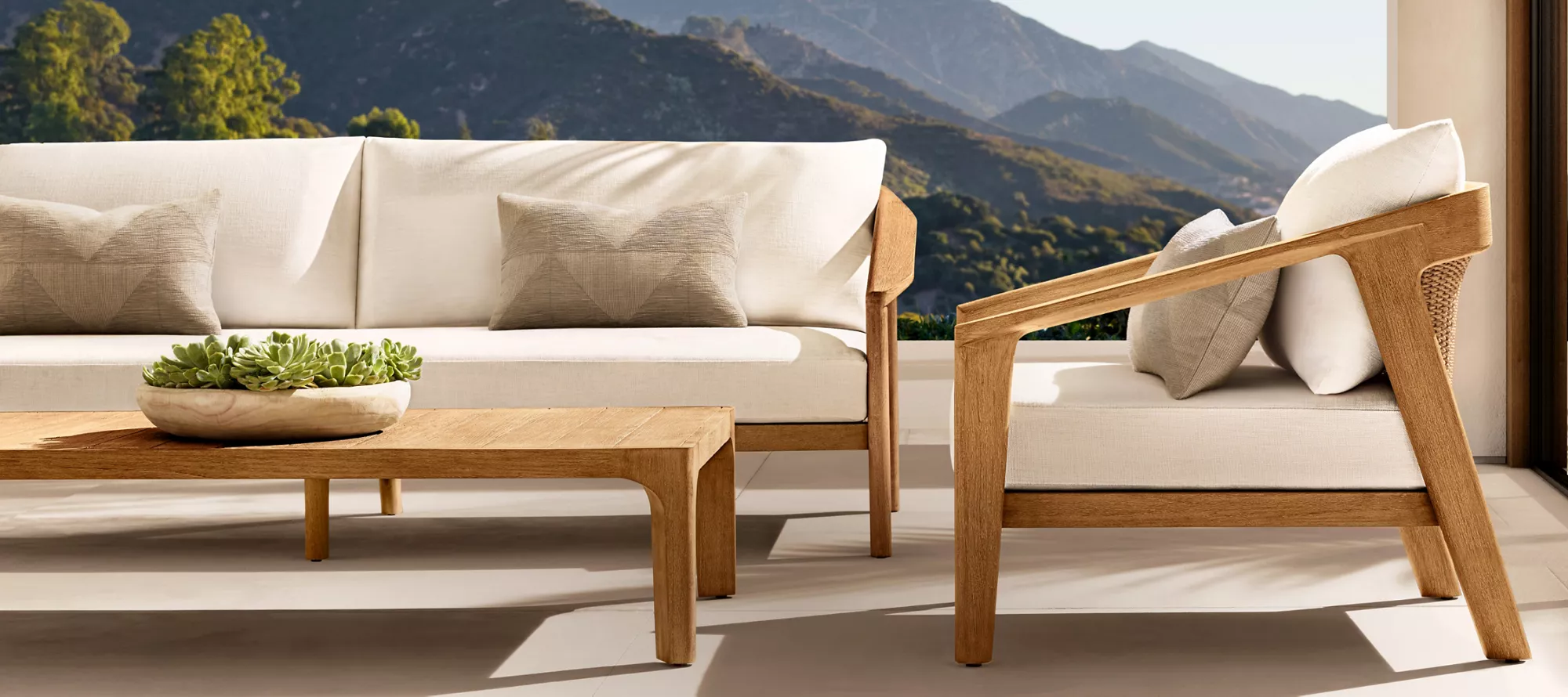 Malta Teak Outdoor Furniture Set | Mid-Century Patio Seating Malta Teak Outdoor Furniture Set | Mid-Century Patio Seating